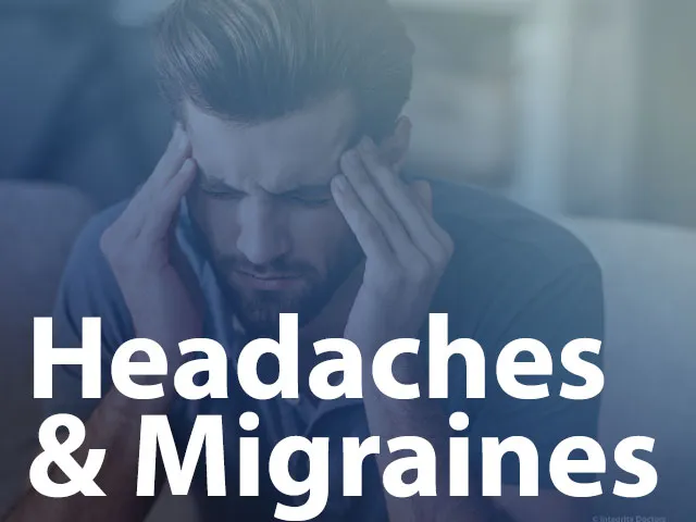 Man experiencing migraine headache