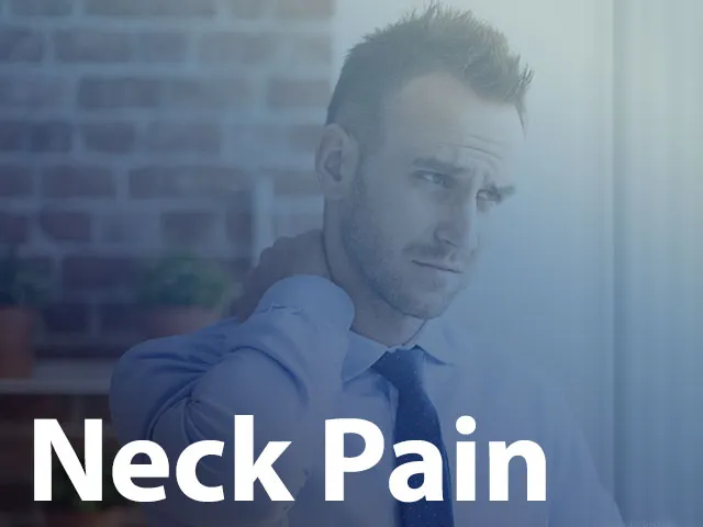 Man experiencing neck pain